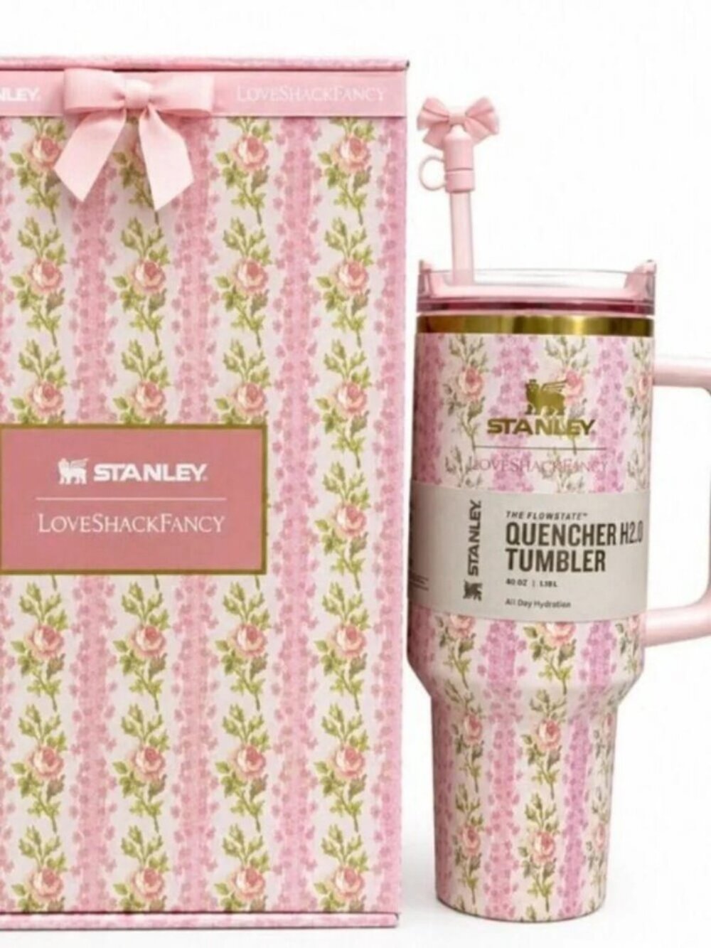 Stanley x LoveShackFancy Flowstate Quencher 40oz Tumbler New